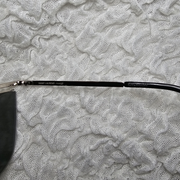 SAINT LAURENT * Women's Silver 60mm Cat Eye Sunglasses, NWT - Picture 10 of 11